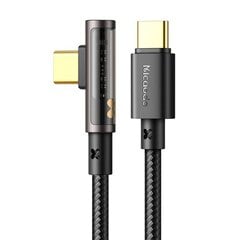 Mcdodo CA-3401 USB to USB-C Prism 90 degree cable, 100W, 1.8m (black) цена и информация | Кабели и провода | 220.lv