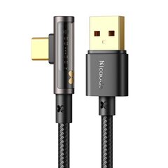 Mcdodo CA-3380 USB to USB-C Prism 90 degree cable, 6A, 1.2m (black) cena un informācija | Kabeļi un vadi | 220.lv