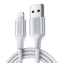 Cable Lightning to USB UGREEN 2.4A US199, 2m (silver) cena un informācija | Kabeļi un vadi | 220.lv