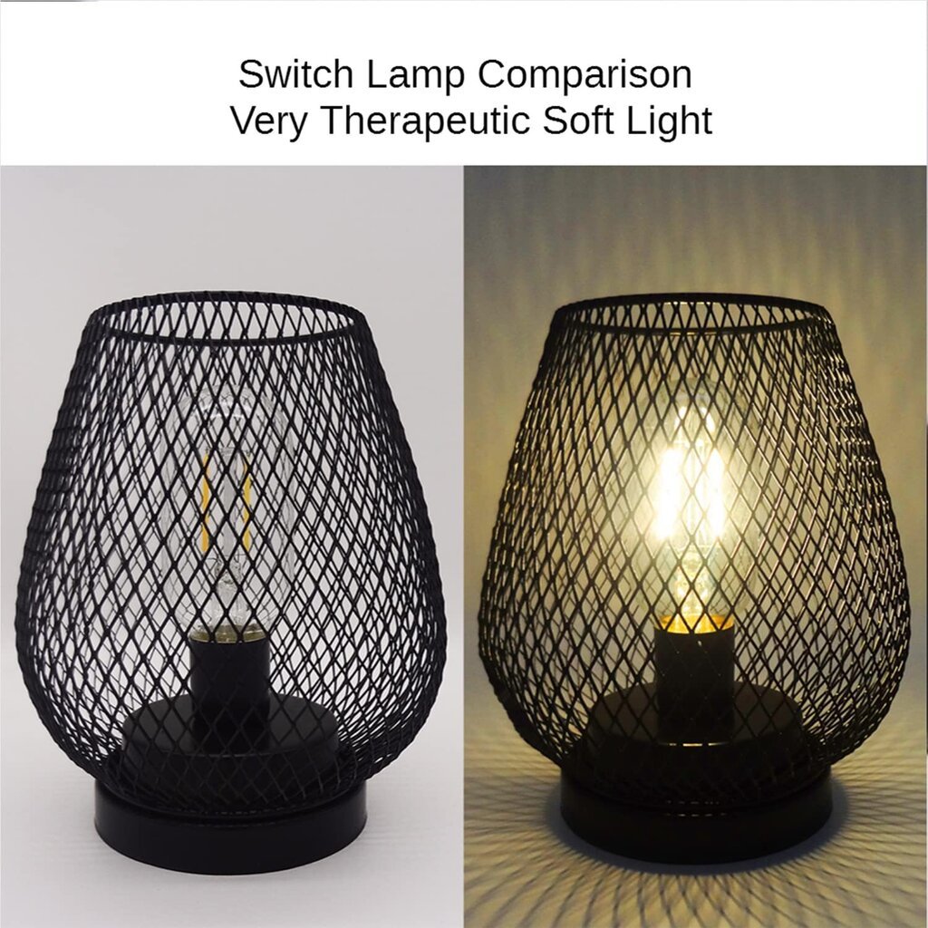 BESLAM galda lampa, melna, 15,5 x 15,5 x 17 cm, 2700K, 1 W, 150 lm, 2 gab. цена и информация | Galda lampas | 220.lv