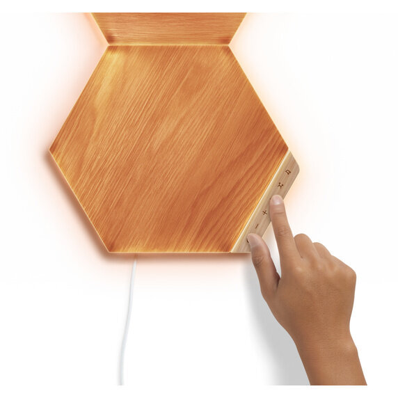 Nanoleaf Elements Wood Hexagons Starter Kit (7 panels) apgaismojums cena un informācija | Sienas lampas | 220.lv