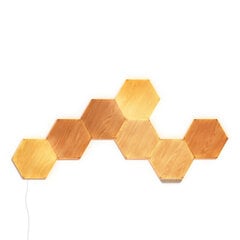 Nanoleaf Elements Wood Hexagons Starter Kit (7 panels) apgaismojums cena un informācija | Sienas lampas | 220.lv