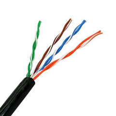 Жесткий сетевой кабель UTP кат. 5е NANOCABLE 10.20.0304-EXT-BK 305 m Чёрный цена и информация | Кабели и провода | 220.lv