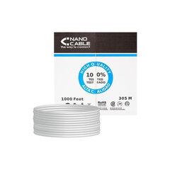 Жесткий сетевой кабель UTP кат. 5е NANOCABLE ANEAHE0087 305 m цена и информация | Кабели и провода | 220.lv