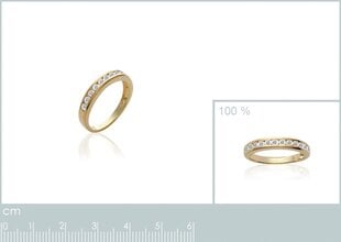 Кольцо с золотым покрытием 750°,  ⌀ 17.5, произведено во Франции цена и информация | Кольца | 220.lv