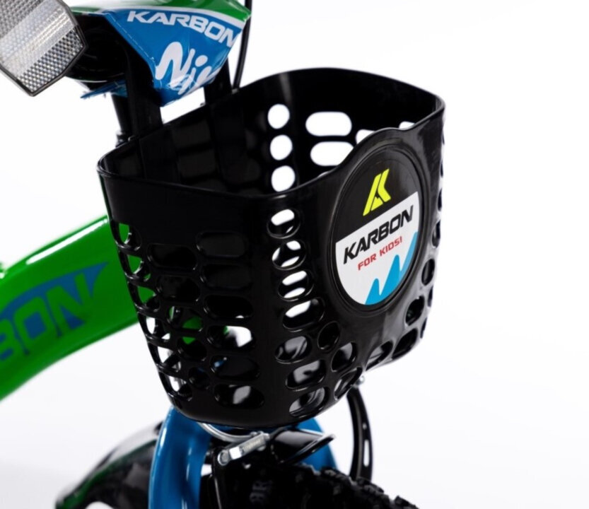 14" velosipēds Niki Karbon, krāsa: zila/zaļa (9346) цена и информация | Velosipēdi | 220.lv