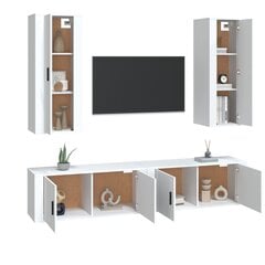 vidaXL 4-daļīgs TV skapīšu komplekts, balts, inženierijas koks cena un informācija | TV galdiņi | 220.lv