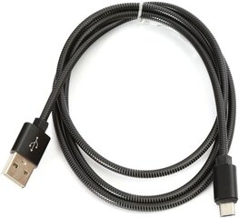 Omega кабель microUSB Metal 1 м, черный (44208) цена и информация | Кабели и провода | 220.lv