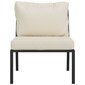 vidaXL dārza krēsli, smilškrāsas matrači, 2 gab., 60x74x79 cm, tērauds цена и информация | Dārza krēsli | 220.lv