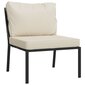 vidaXL dārza krēsli, smilškrāsas matrači, 2 gab., 60x74x79 cm, tērauds cena un informācija | Dārza krēsli | 220.lv