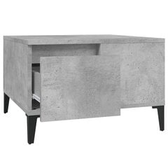 vidaXL kafijas galdiņš, betona pelēks, 55x55x36,5cm, inženierijas koks cena un informācija | Žurnālgaldiņi | 220.lv
