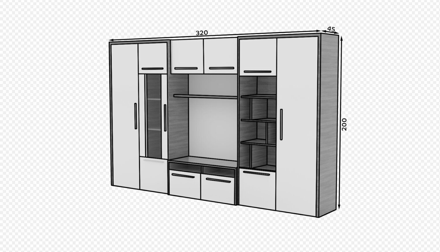 Sekcija ADRK Furniture Mario, balta/brūna cena un informācija | Sekcijas | 220.lv