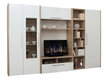 Sekcija ADRK Furniture Smera, balta/brūna cena un informācija | Sekcijas | 220.lv
