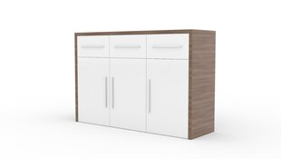 Kumode ADRK Furniture Marden, balta/brūna цена и информация | Комоды | 220.lv