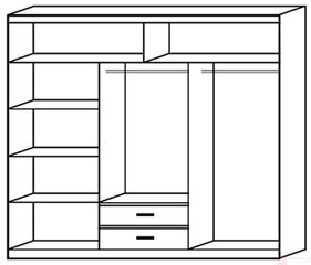 Шкаф ADRK Furniture Erwin 235, коричневый цена и информация | Шкафы | 220.lv