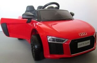 Divvietīgs elektroauto bērniem AUDI R8, balts cena un informācija | Elektromobīļi bērniem | 220.lv