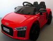 Divvietīgs elektroauto bērniem AUDI R8, balts цена и информация | Bērnu elektroauto | 220.lv