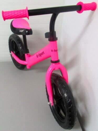 Līdzsvara velosipēds R7 ar EVA riteņiem, rozā cena un informācija | Balansa velosipēdi | 220.lv