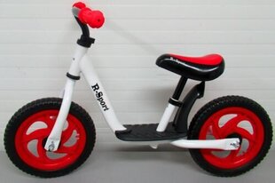 Līdzsvara velosipēds R5 ar EVA riteņiem, balts/sarkans цена и информация | Балансировочные велосипеды | 220.lv