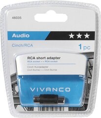Адаптер Vivanco RCA - RCA (46035) цена и информация | Адаптеры и USB разветвители | 220.lv