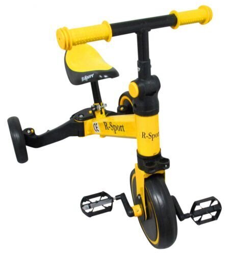 Līdzsvara velosipēds P8 ar daudzfunkciju pedāļiem, dzeltens cena un informācija | Balansa velosipēdi | 220.lv