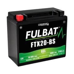 Akumulators Fulbat GTX20-BS, 18 Ah 310 A EN 12V cena un informācija | Moto akumulatori | 220.lv