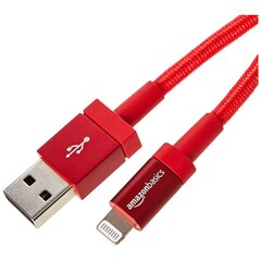 USB uz Lightning Kabelis Amazon Basics L6LMF893-CS-R (1,8 m) Sarkans (Atjaunots A) цена и информация | Кабели для телефонов | 220.lv