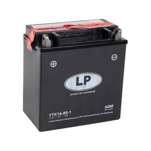 Akumulators Landport YTX16-BS-1, 14 Ah 12V cena un informācija | Moto akumulatori | 220.lv