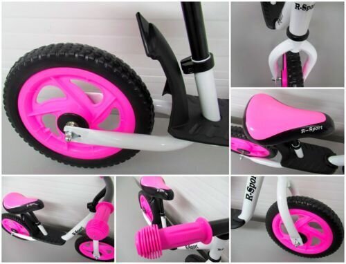 Bērnu līdzsvara velosipēds R5 R-Sport, balts un rozā цена и информация | Balansa velosipēdi | 220.lv
