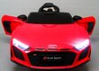 Bērnu akumulatoru auto AUDI R8 Sport RED, 2 vadības metodes cena un informācija | Bērnu elektroauto | 220.lv