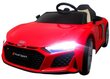 Bērnu akumulatoru auto AUDI R8 Sport RED, 2 vadības metodes cena un informācija | Bērnu elektroauto | 220.lv