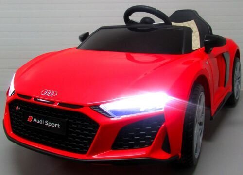 Bērnu akumulatoru auto AUDI R8 Sport RED, 2 vadības metodes cena un informācija | Bērnu elektroauto | 220.lv