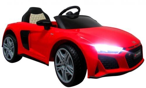 Bērnu akumulatoru auto AUDI R8 Sport RED, 2 vadības metodes cena un informācija | Bērnu elektroauto | 220.lv