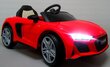 Bērnu akumulatoru auto AUDI R8 Sport RED, 2 vadības metodes cena un informācija | Bērnu elektroauto | 220.lv