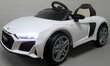 Bērnu akumulatoru auto AUDI R8 Sport WHITE, 2 vadības metodes цена и информация | Bērnu elektroauto | 220.lv