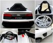 Bērnu akumulatoru auto AUDI R8 Sport WHITE, 2 vadības metodes цена и информация | Bērnu elektroauto | 220.lv