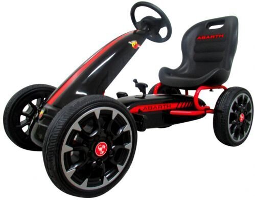 ABARTH BLACK bērnu kartings ar rokas bremzi cena un informācija | Rotaļlietas zēniem | 220.lv