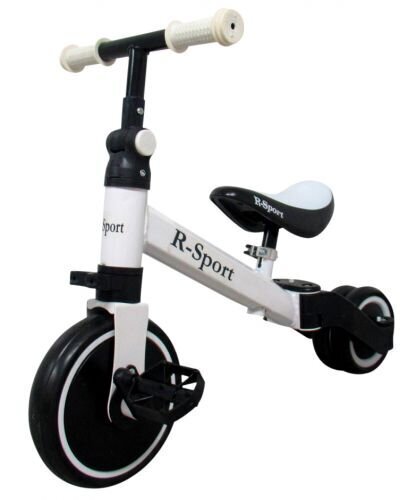 Bērnu līdzsvara velosipēds P8 WHITE R-Sport ar daudzfunkcionāliem pedāļiem цена и информация | Balansa velosipēdi | 220.lv