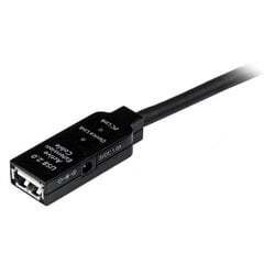 USB Kabelis Startech USB2AAEXT25M Melns cena un informācija | Kabeļi un vadi | 220.lv
