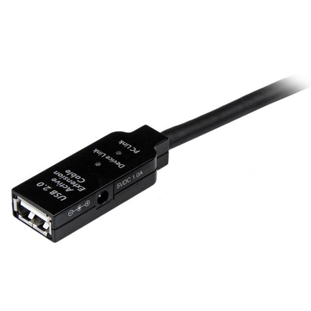 USB Kabelis Startech USB2AAEXT25M Melns цена и информация | Kabeļi un vadi | 220.lv