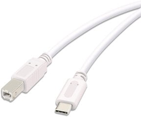 Vivanco kabelis USB-C - USB-B 1.8m, balts (45355) cena un informācija | Kabeļi un vadi | 220.lv