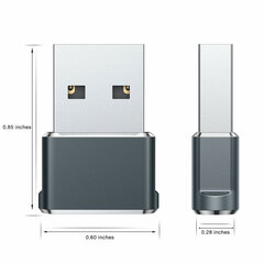 USB A uz USB C Kabelis FJYQOP-dfsfgh78 Pelēks (Atjaunots A+) cena un informācija | Kabeļi un vadi | 220.lv