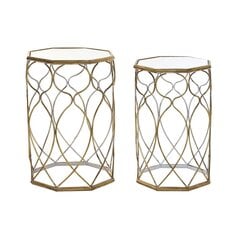 2 galdiņu komplekts DKD Home Decor Metāls (42 x 42 x 63 cm) цена и информация | Журнальные столики | 220.lv