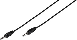 Vivanco kabelis 3.5mm - 3.5mm 1m, melns (35810) cena un informācija | Savienotājkabeļi | 220.lv