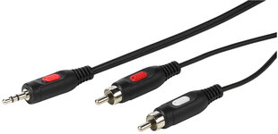 Vivanco кабель 3.5 мм - 2xRCA 1.5 м (46030) цена и информация | Кабели и провода | 220.lv