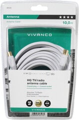Vivanco koaksiālais kabelis HQ 10m (48123) cena un informācija | Kabeļi un vadi | 220.lv
