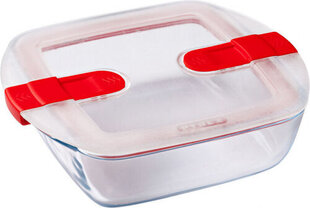 Герметичная коробочка для завтрака Pyrex Cook & Heat Красный 1 L 20 x 17 x 6 cm Cтекло (6 штук) цена и информация | Посуда для хранения еды | 220.lv