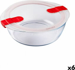 Герметичная коробочка для завтрака Pyrex Cook & Heat Красный 2,3 L 26 x 23 x 8 cm Cтекло (6 штук) цена и информация | Посуда для хранения еды | 220.lv