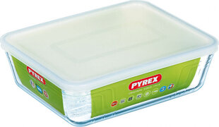 Pyrex Taisnstūra Pusdienu kastīte ar Vāku Pyrex Cook & Freeze 25 x 20 cm Caurspīdīgs Silikona Stikls 2,6 L (6 gb.) cena un informācija | Trauki pārtikas uzglabāšanai | 220.lv