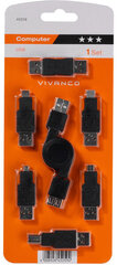 Vivanco adapteru komplekts USB 6 gb. (45259) cena un informācija | Adapteri un USB centrmezgli | 220.lv